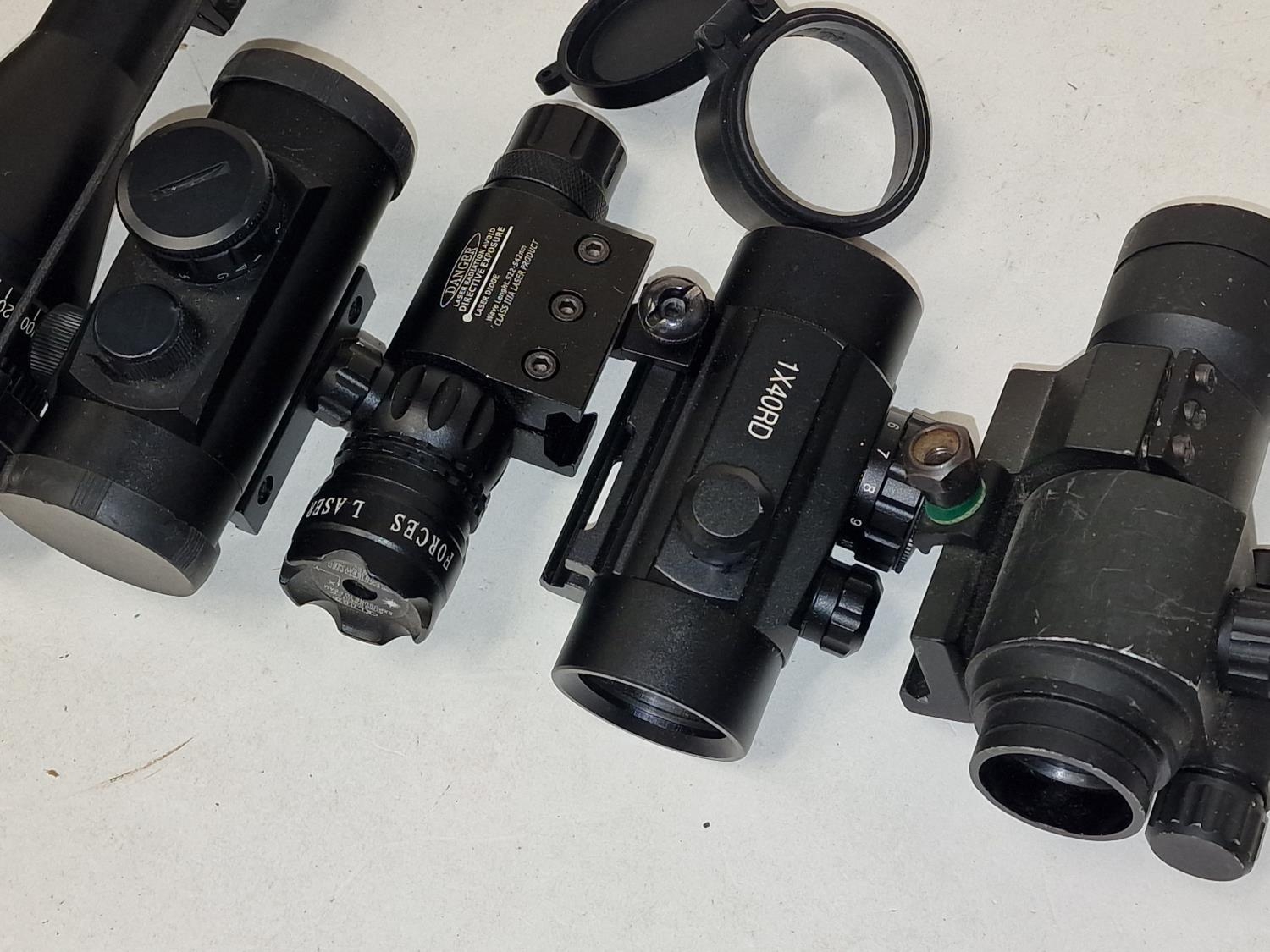 Collection of eight rifle scopes (REF 45, 44). - Image 3 of 3