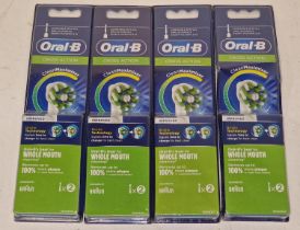 4 x packs of 2 Oral B Cross Action toothbrush heads (REF 42).