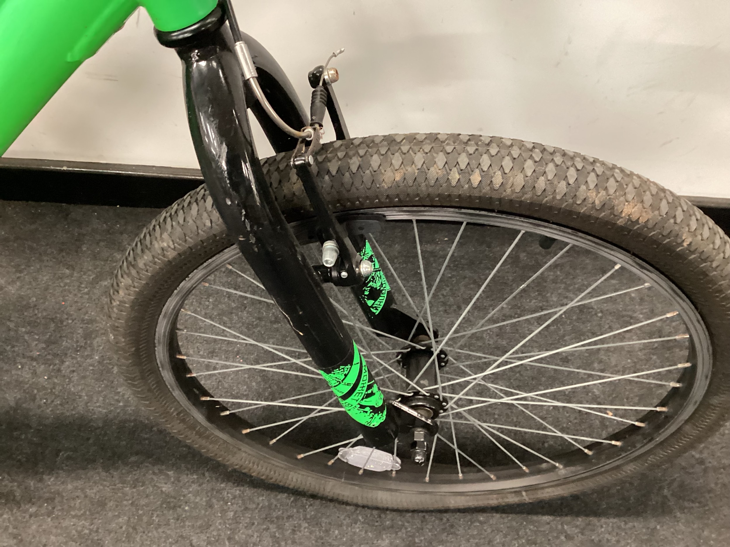 Xrated BMX style Xrated green bike, 12" frame, 24" wheel. (29B) - Image 3 of 3