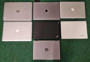 Collection of seven laptops to include HP Pavilion X360 - Lenovo ideapad 510S - Lenovo ThinkPad X1