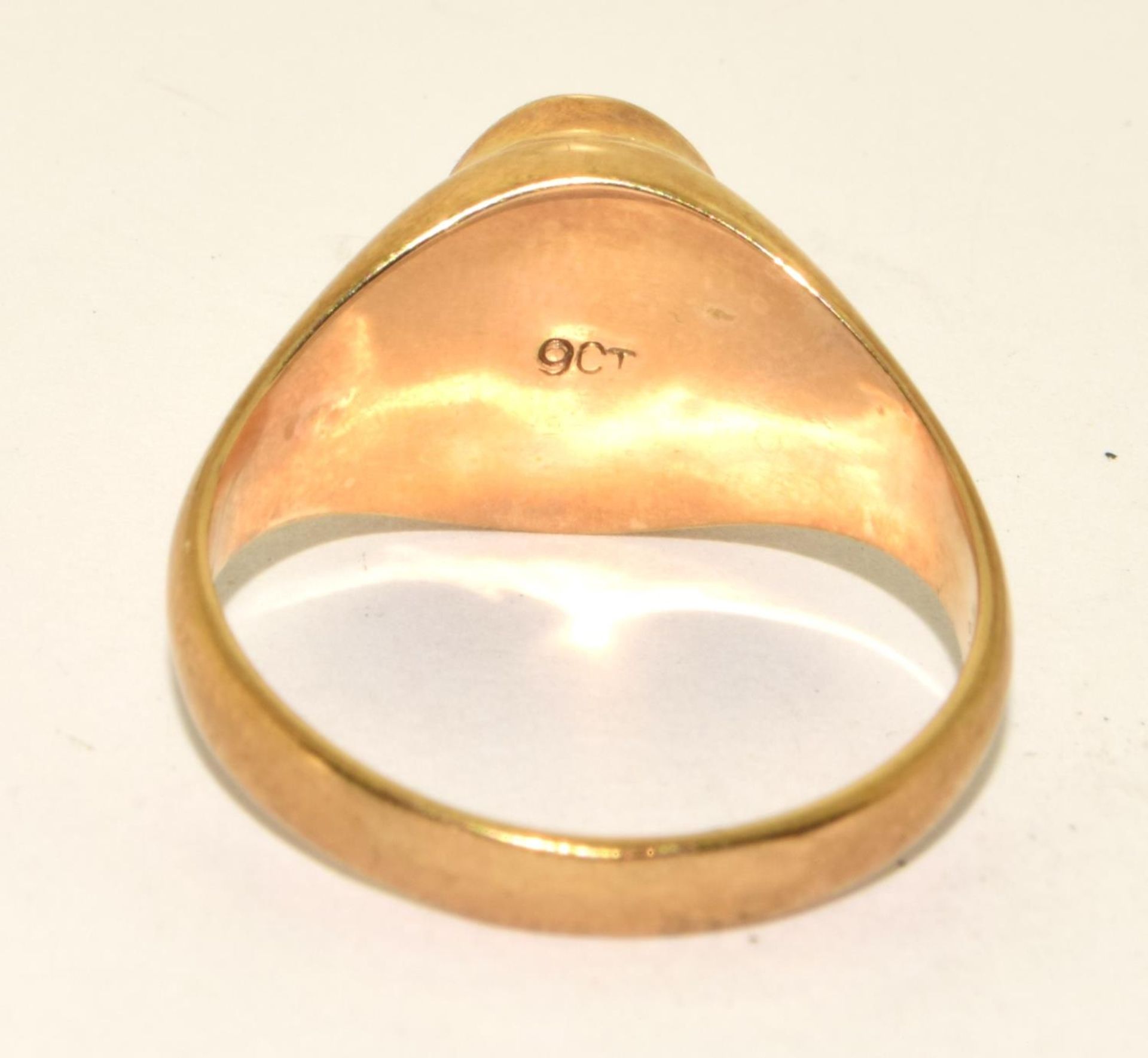 9ct gold Opal single ring size U ref 37 - Image 3 of 5