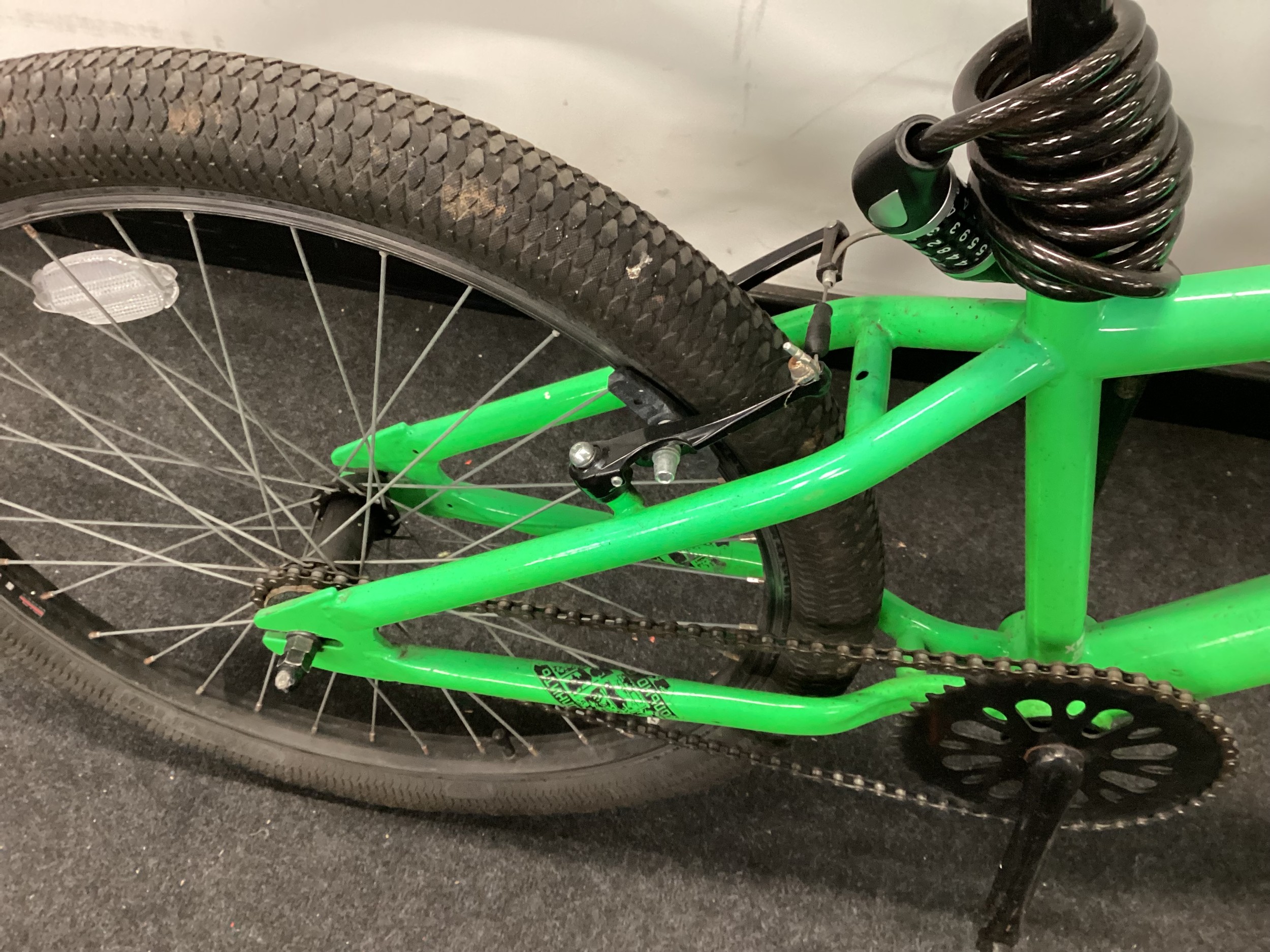 Xrated BMX style Xrated green bike, 12" frame, 24" wheel. (29B) - Image 2 of 3