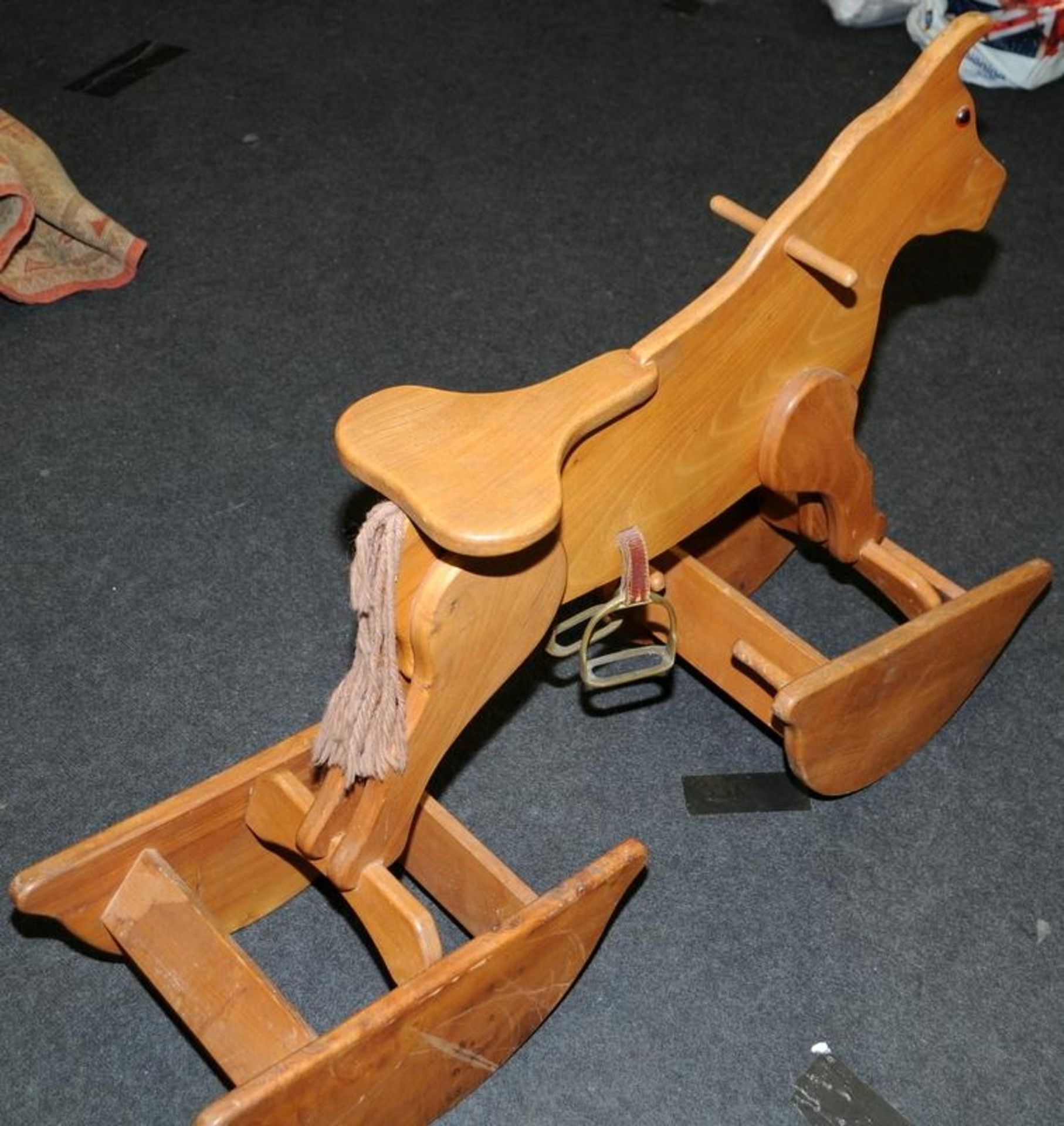 Ferndown Joinery Products unusual wooden rocking horse on two rockers. 103cms across - Image 4 of 4