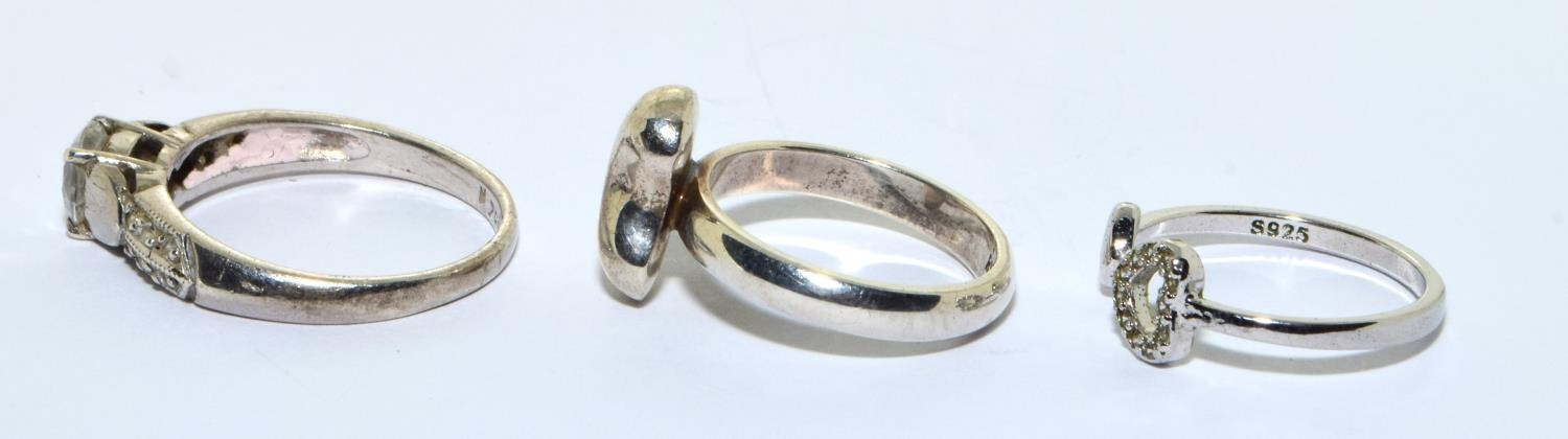 3 x 925 silver rings - Bild 2 aus 3