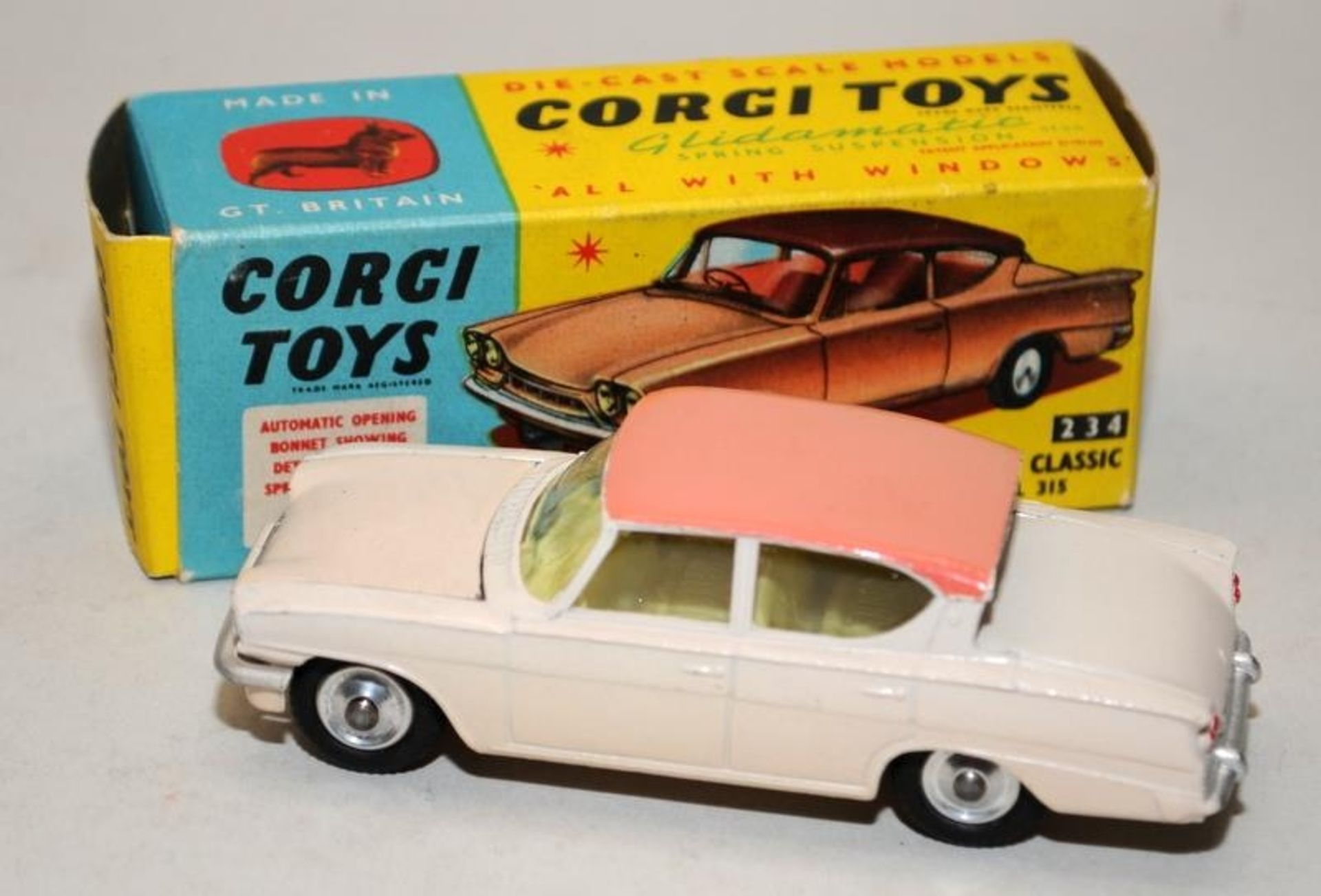 Corgi Toys Ford Consul Classic die-cast model car No.234 in v. good box - Image 2 of 3