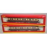 2 x Hornby OO gauge BR Autocoach W189W cream/maroon ref:R4187B. Both boxed