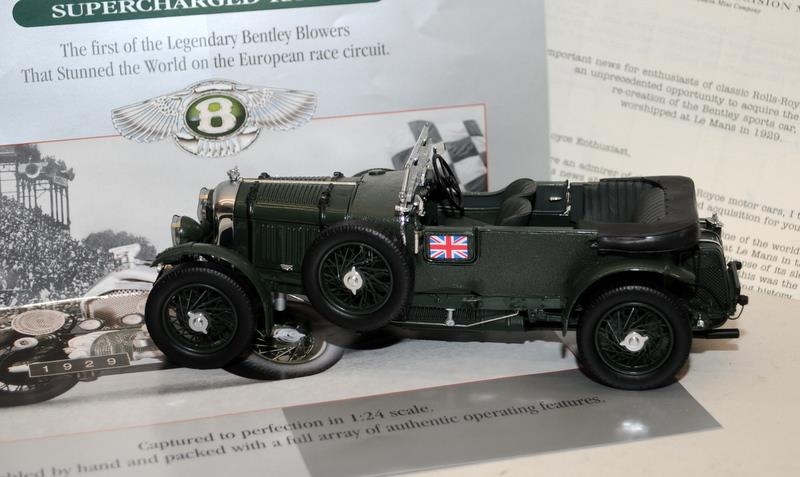 Franklin Mint 1:24 scale 1929 Bentley Supercharged Racer. Boxed with papers - Bild 2 aus 4