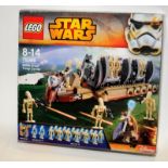 Star Wars Lego: Battle Droid Troop Carrier ref:75086. Boxed and complete, missing Gungan