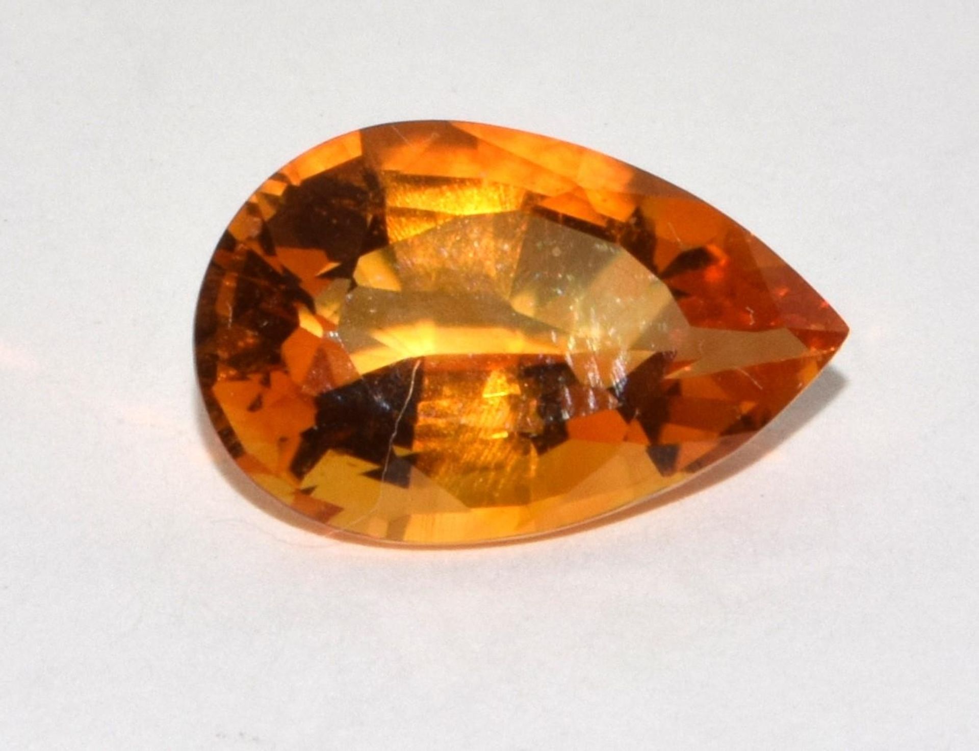 Natural Pear shape Amber coloured Citron single stone approx 6ct - Image 2 of 5