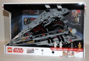 Lego Star Wars retail shop display diorama set 75190 First Order Star Destroyer. Complete, perfect