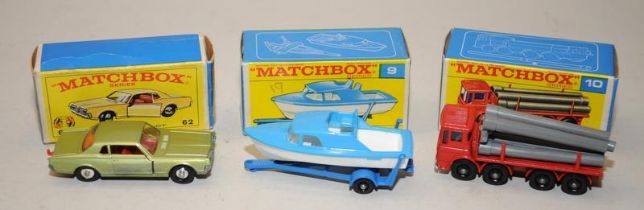 Lesney Matchbox series boxed vehicles No.9, 10 and 62