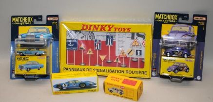 Small collection of reproduction Dinky and Matchbox die-cast models. All Boxed