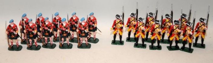 Good Soldiers die-cast figures: 18thC French Indian Wars, British Infantry including 42nd