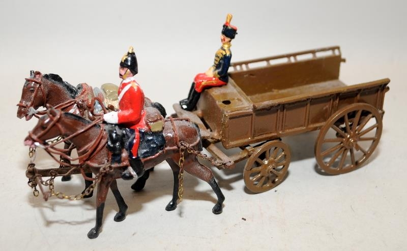 Vintage Britain's die-cast figures: 2 x Supply Corps Wagons ref:146(?) each with 2 figures and 2 - Bild 3 aus 3