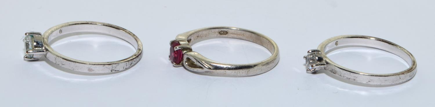 3 x 925 silver rings - Image 2 of 3