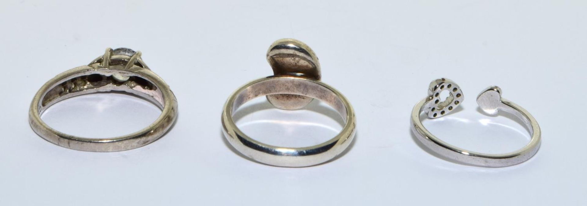3 x 925 silver rings - Image 3 of 3