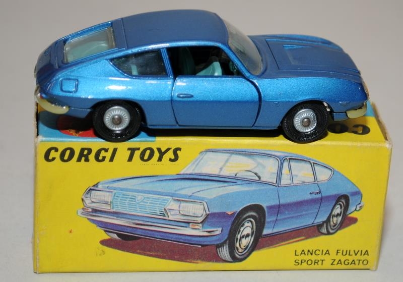 Vintage Corgi Toys die-cast Ford Thunderbird - Open Sports No.215 c/w Lancia Fulvia Sport Zagato - Image 5 of 6