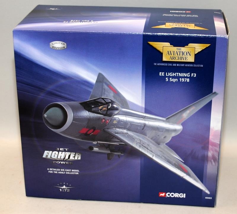 Aviation Archive Limited Edition 1:72 scale Die-Cast Model Aircraft: EE Lightning F3 5 Sqn 1978