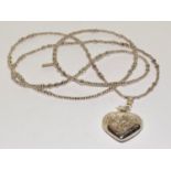 A Chlobo designer silver Heart pendant on a ball necklace of 88cm length