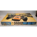 Vintage Scalextric Grand Prix 75 slot car racing set. The most expensive set available in its day,