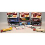 A collection of die-cast buses and coaches. 15 in lot, all boxed