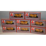 Lima OO gauge rake of 8 Mobil LP Gas Tanker Wagons ref:302717W. All boxed