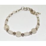 925 silver beaded bracelet