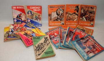 A collection of vintage Mellifont Wild West series boys paperback Cowboy stories c/w a number of The