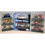 6 x DiAgostini Moto GP motorcycles c/w boxed Maisto Dream Team motorcycle and car set