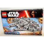 Star Wars Lego: Millennium Falcon ref:75105. Boxed and complete except for a few nose cone pieces (1