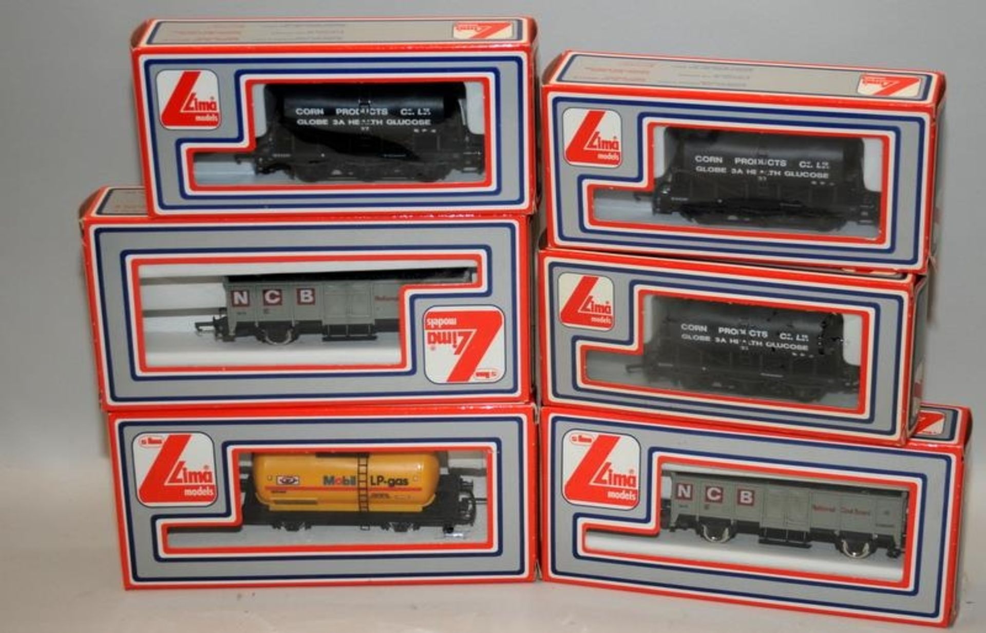 Lima OO gauge goods wagons, various liveries. 6 in lot, all boxed