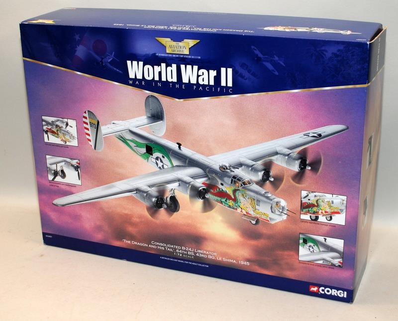 Aviation Archive WWII War In The Pacific 1:72 scale Consolidated B-24J Liberator 'The Dragon and His