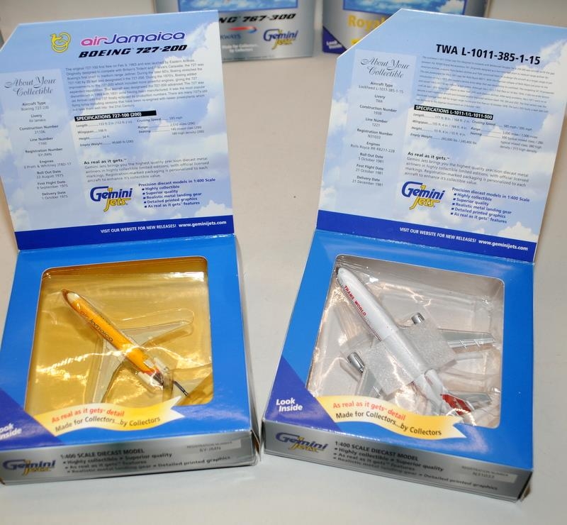 Gemini Jets 1:400 scale die-cast model aircraft. 4 models in lot, all boxed - Image 2 of 3
