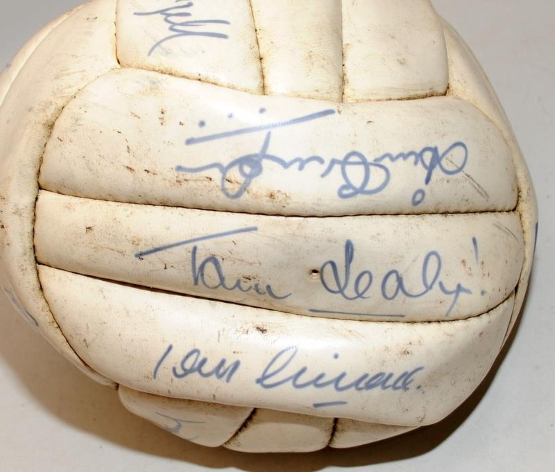 Early 1980's Queens Park rangers signed football. Approx 18 signatures including Glenn Roeder, Terry - Image 5 of 5