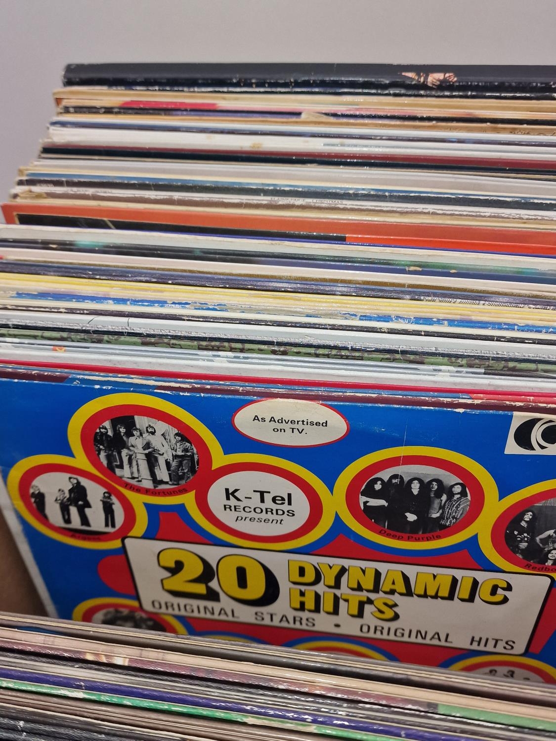 A box containing a large collection of various rock and pop LP records to include Rod Stewart, Cliff - Image 3 of 5
