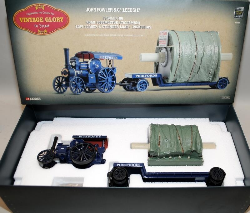 Corgi Vintage Glory of Steam die-cast model series: Fowler B6 Road Locomotive Low Loader & - Image 3 of 4
