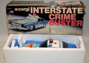 Vintage Corgi Interstate Crime Buster click control car ref:M5350. Vehicle is excellent, box has