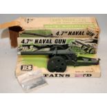 Vintage Britain's die-cast 4.7" Naval Gun ref:9730. Tatty outer box, good inner liner and includes