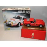 Bburago 1:16 Metal Kit Alpine A110 Defense Mondial ref:7012 c/w Bburago Ferrari 250 GTO1962 ref: