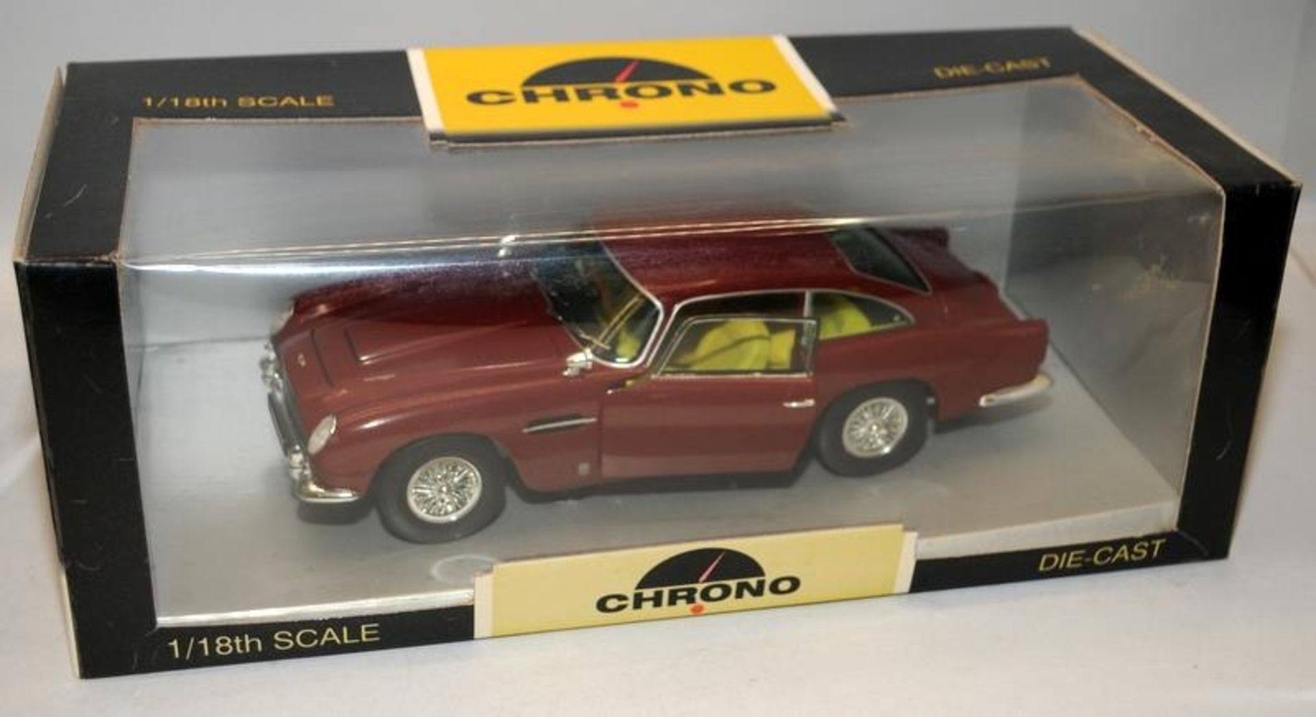 1:18 scale Chrono die-cast Aston Martin DB5 Peony Red c/w 1:18 Big Time Muscle 1969 Chevrolet - Image 3 of 3