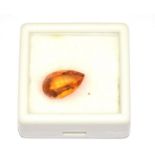 Natural Pear shape Amber coloured Citron single stone approx 6ct