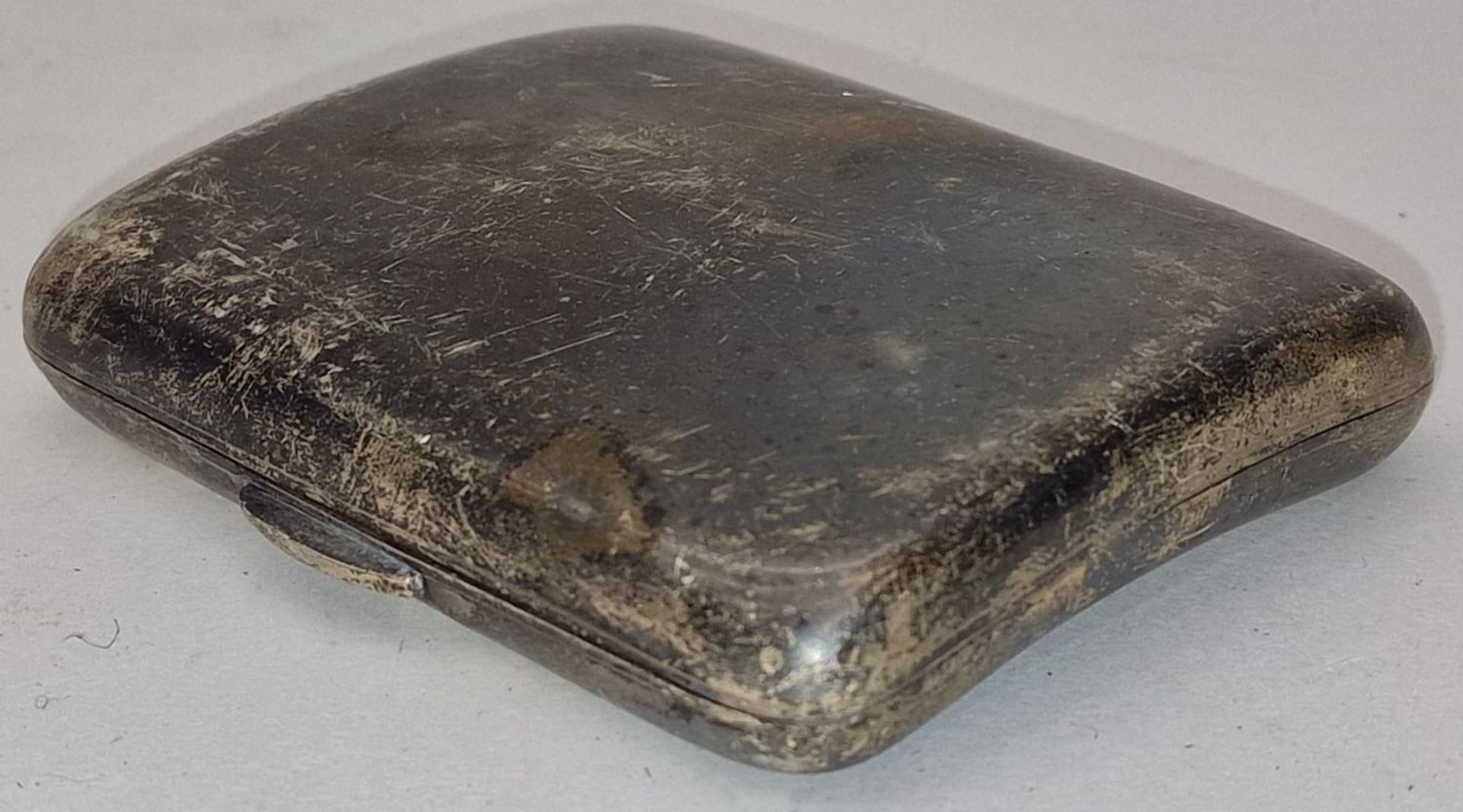 Victorian silver hallmarked cigarette case Chester 1886 100g total weight.