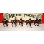 Military Pageant die-cast figures: 7th US Cavalry, 5 mounted figures. Boxed