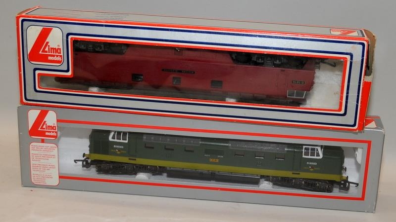 Lima OO gauge Class 55 Locomotive 'Meld' D9003 c/w Warship Class 42 BR Maroon 'Western Gladiator'.