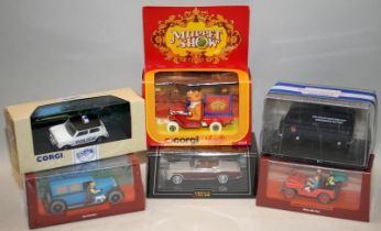 Collection of boxed die-cast models including Tin Tin, Muppets etc. 6 in lot