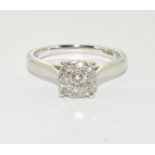 18ct white gold Diamond solitaire ring H/M as 0.25ct size O