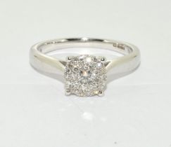 18ct white gold Diamond solitaire ring H/M as 0.25ct size O