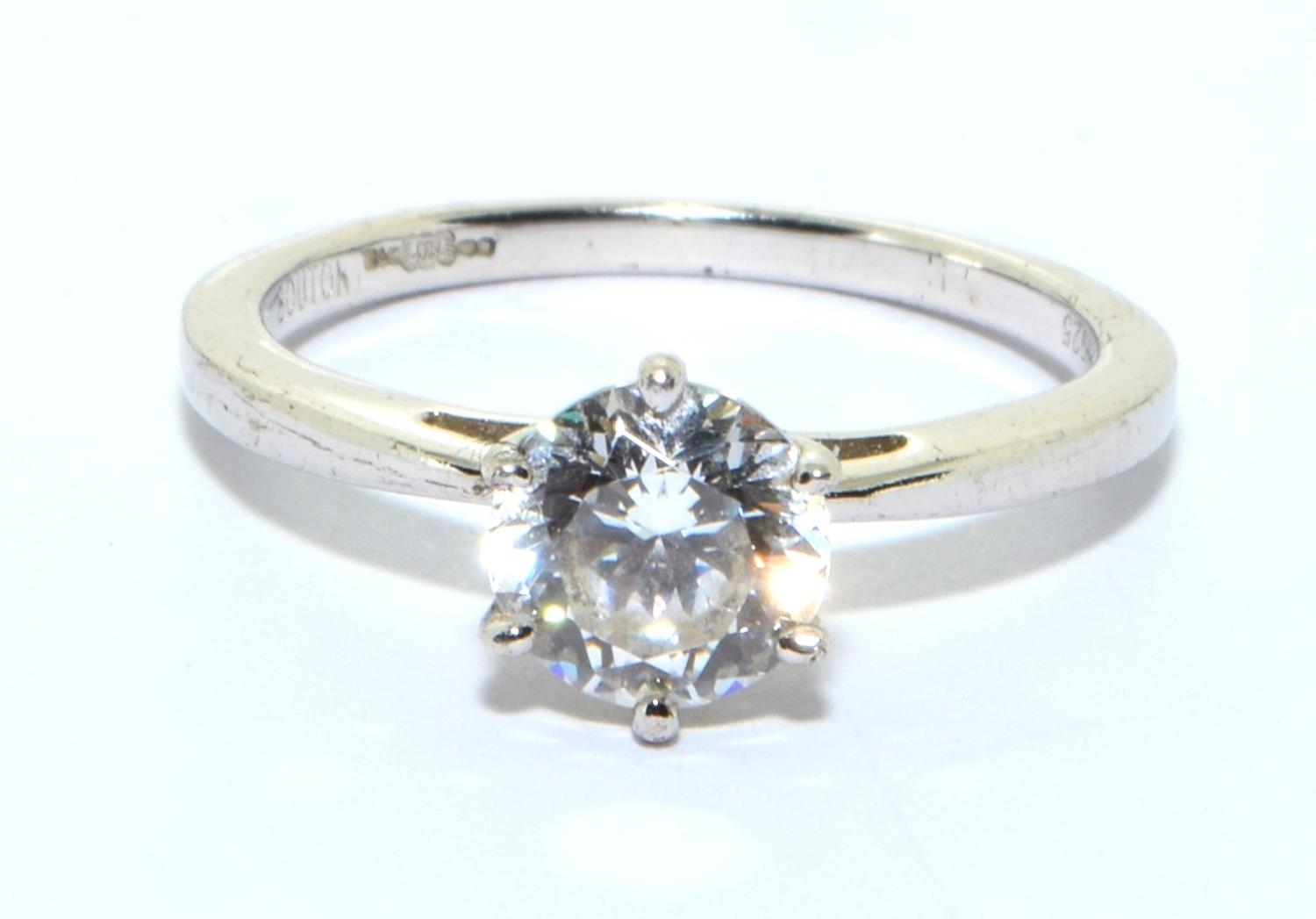 925 silver ladies solitaire ring size O