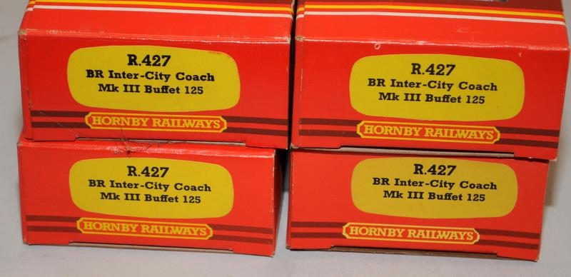 Hornby OO gauge BR Intercity Carriages R427 x 4, all boxed - Image 2 of 2