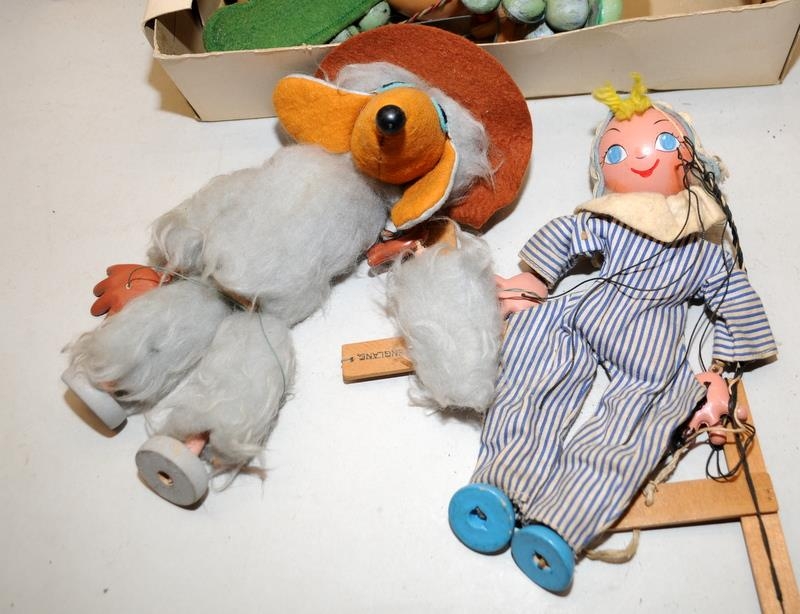 Four vintage Pelham Puppets to include boxed Baby Dragon and Caterpillar, and unboxed Orinoco Womble - Image 2 of 4